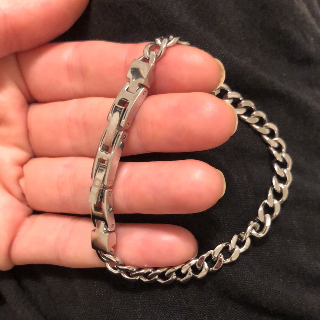 Men's Silver Chain Bracelet